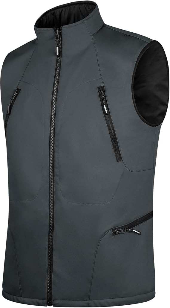FREE SOLDIER Men's Lightweight Golf Vest Outerwear Windproof Reversible Sleeveless Softshell Jacket Running Vest