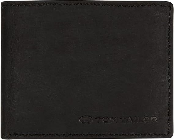 TOM TAILOR Ron Herren Geldbörse Klein Querformat RFID Leder Klein Schwarz