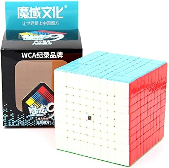 Oostifun FunnyGoo MoYu Cubing Classroom Mofang jiaoshi Meilong 9 9 x 9 Nine Layers Magic Puzzles Cube MFJS 9 x 9 x 9 Cube (Multicoloured Stickerless)