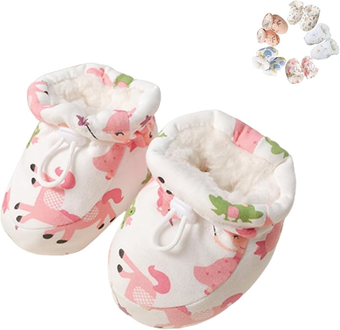 Warm Fur Baby Boots, 2024 New Warm Cozy Fleece Baby Booties, Infant Winter Warm Fleece with Drawstring Shoes
