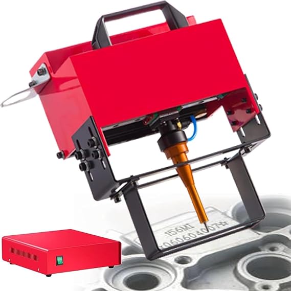 Portable Pneumatic Marking Machine,Handheld Pneumatic Dot Peen Metal Marking Engraving Machine VIN Code Number Engraver,100 * 20mm