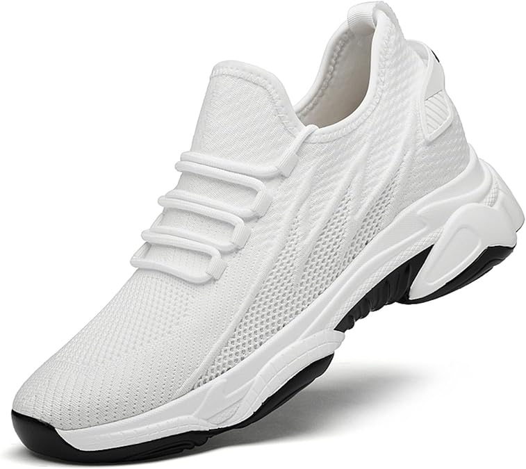 Elevate Shoes for Men with 4" Invisible Height Increase Breathable Mesh Elevator Sneakers for Walking and Training Height Boosting Trainers with Comfortable Design