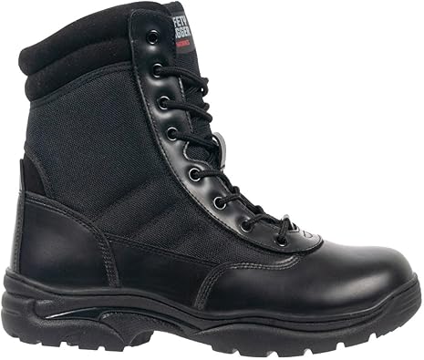 SAFETY JOGGER Tactical Boot Side Zipper Uniform Boots, Lightweight Breathable Military Boot, Comfortable Durable Hunting Shoes, Black Combat Boot, Hiking Boot, Ideal for Police or Firefighter