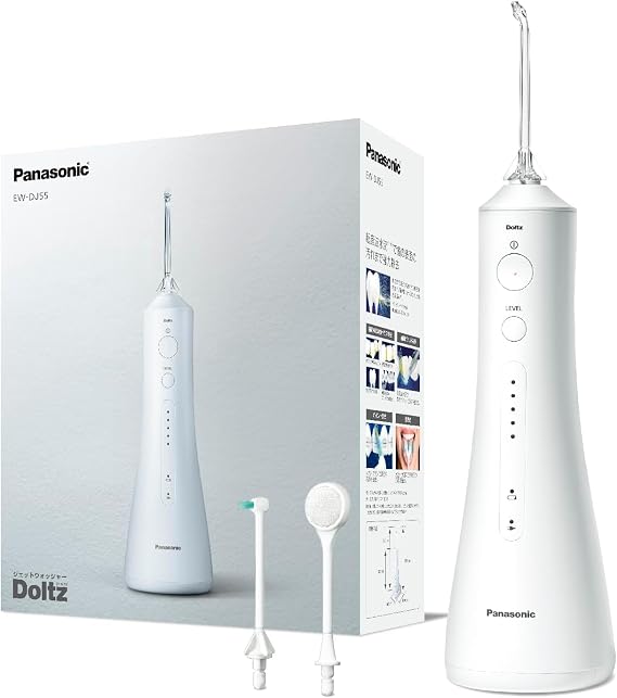 Panasonic EW-DJ55-W Oral Irrigator, Jet Washer Doltz, Ultrasonic Water Flow, Waterproof, Cordless, White