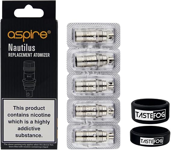 Aspire Nautilus Coils 1.8 ohm BVC Replacement Atomizer for Aspire K3 Nautilus GT Mini 2 2S Tank Premium Zelos 2.0 Nautilus GT AIO K3 Starter Kit, Pack of 5