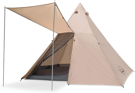 KAZOO Family Camping Tent Large Waterproof Tipi Tents 8 Person Room Teepee Tent Instant Setup Double Layer