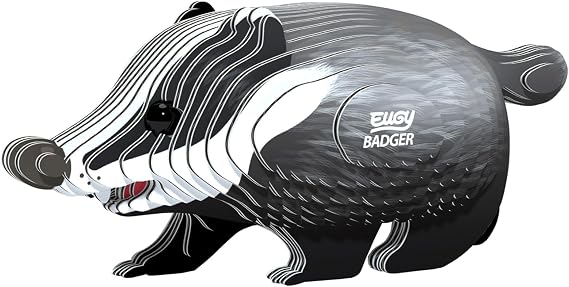 EUGY 094 Badger Eco-Friendly 3D Paper Craft Puzzle