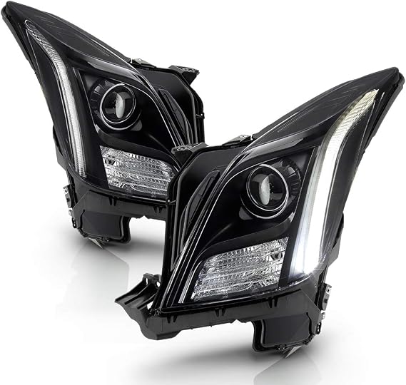 ACANII - For [Black Edition] 2013-2017 Cadillac XTS [HID/Xenon Non AFS] LED DRL Projector Headlights Headlamps Assembly