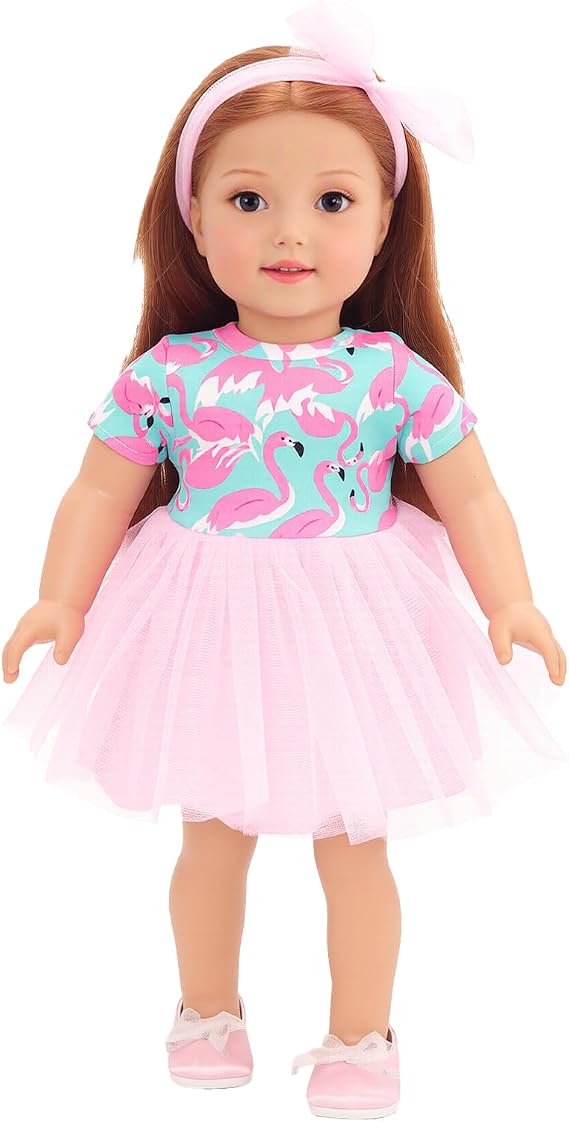Doll Clothes and Accessories for 18 inch Girl Dolls Casual Tutu Dress