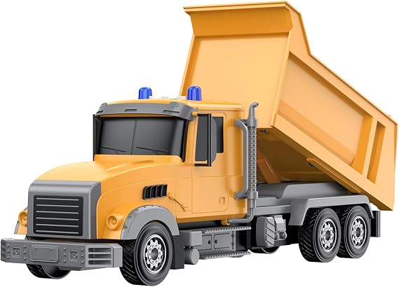 14" Large Dump Truck Toy for Boys 3-5 Years Old,Big Construction Truck with Sounds,Kids Boy Toys Birthday Gift Push and Go Car