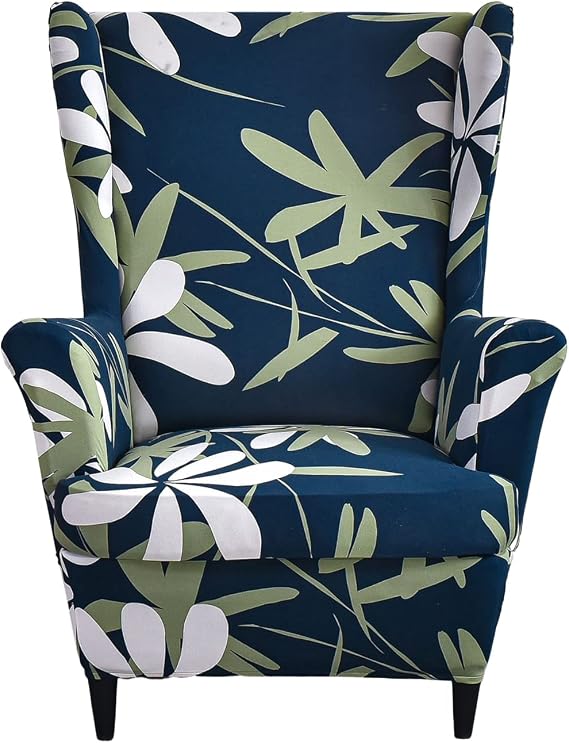 NILUOH Stretch Wingback Chair Slipcovers 7-Piece