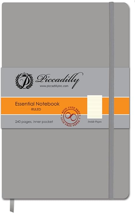 Piccadilly Color Essential Notebook Ruled Medium Stone