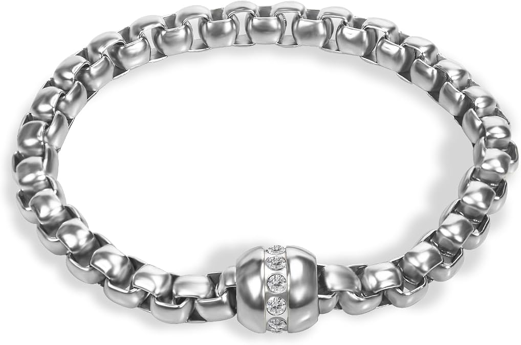 Designer Inspired Jewelry Stainless Steel Bracelets for Men & Women Chunky Cuban Link/Franco Link/Rolo Chain/Byzantine Bracelet