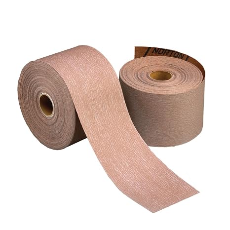 Norton A275 No-Fil Adalox Abrasive Roll, Paper Backing, Pressure Sensitive Adhesive, Aluminum Oxide, Waterproof, Roll 2-3/4" Width x 25yd Length, Grit 80 (Pack of 1)