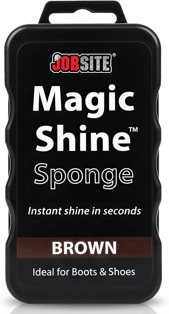 JobSite Instant Express Leather Boot & Shoe Shine Sponge - Brown