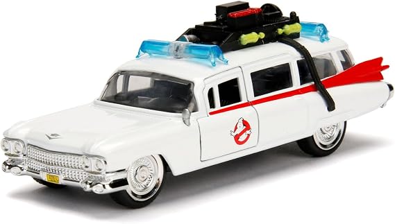 Jada Ghostbusters 1:32 Ecto-1 Die-Cast Car, Toys for Kids and Adults