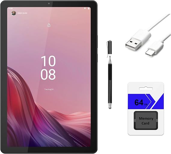 Lenovo Tab M9 9" HD (1340 x 800) Tablet, MediaTek Helio G80, 3GB RAM, 32GB eMMC + 64GB Memory Card, Android 12, Arctic Grey with HEXAccessories