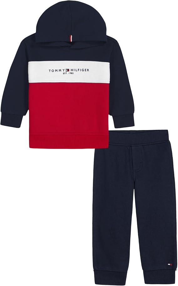 Tommy Hilfiger Baby Boys' 2-piece Fleece Set, Sweatshirt and Jogger Sweatpant