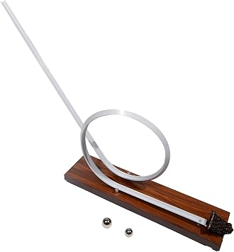 1204: Loop the Loop Apparatus, 16.5" x 4" x 17" Demonstrates Kinetic & Potential Energy, Gravity, Inertia & Motion STEM Physics Kit for Classroom & Homeschool Experiments