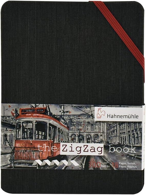Hahnemuhle Zigzag Accordian Watercolor Book A6 300gsm 18 Pages