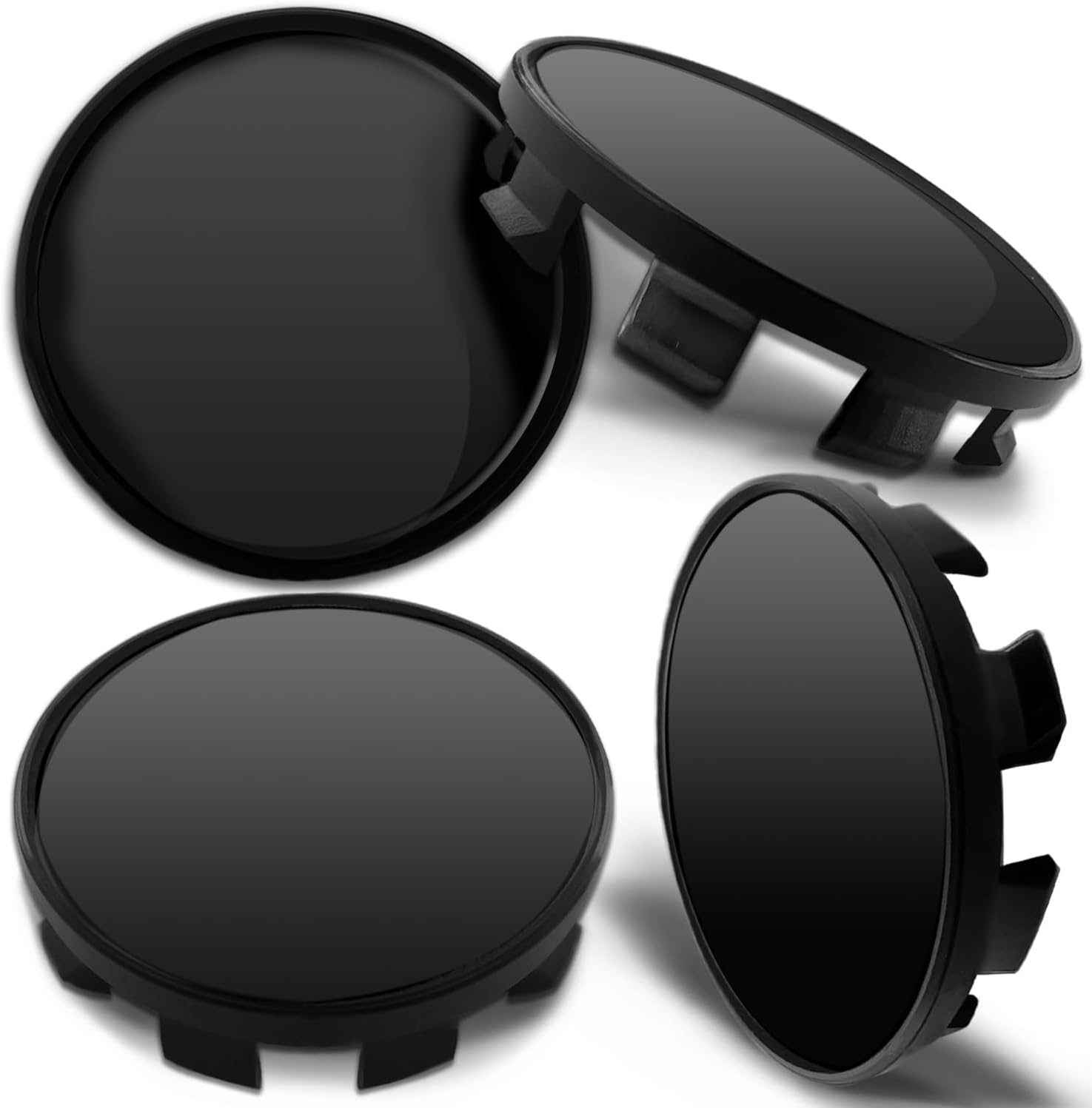 Biomar Labs 4 x 68mm Wheel Centre Alloy Hub Center Caps Compatible with BMW 36136783536 Hubcaps Black CB 0