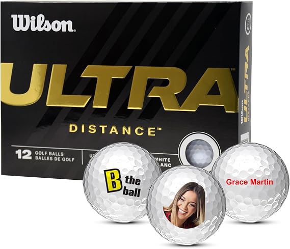 Wilson Ultra 500 Custom Golf Balls - Add Photo, Logo, Image or Text (1 Dozen)