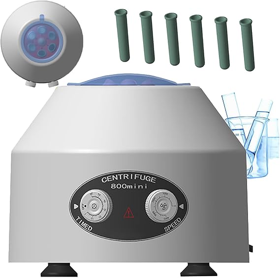 Electric Lab Centrifuge, 4000RPM Low-Speed PCR Centrifuge Machine, Plasma Centrifuge Lab Isolate Serum For 5/10/15mL Centrifuge Tube, Timing Range: 0-60 Minutes,1685xg, Low Noise