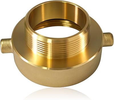 Brass Fire Hydrant Adapter 2-12 NSTNH Female x 2 NPT Male with Pin Lugs for Fire Equipment Fire Hose Hydrant Pipes Connections