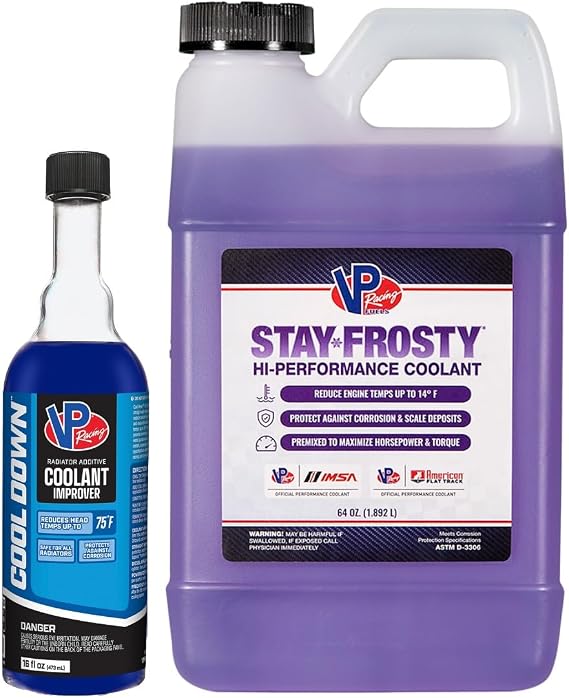 VP Racing 2085 + 2087 - Stay Frosty Hi-Performance Coolant and Cool Down Coolant Performance Improver