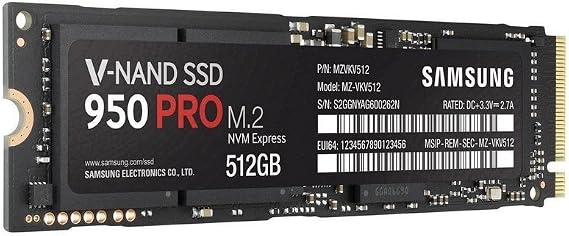 Samsung 950 PRO Series - 512GB PCIe NVMe - M.2 Internal SSD (MZ-V5P512BW)