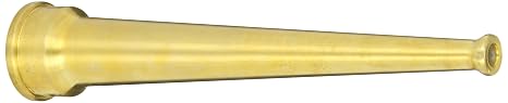 Dixon Valve BN10 Brass Fire Equipment, Plain Hose Nozzle, 1" NPSH, 8" Length, 5/16" Orifice