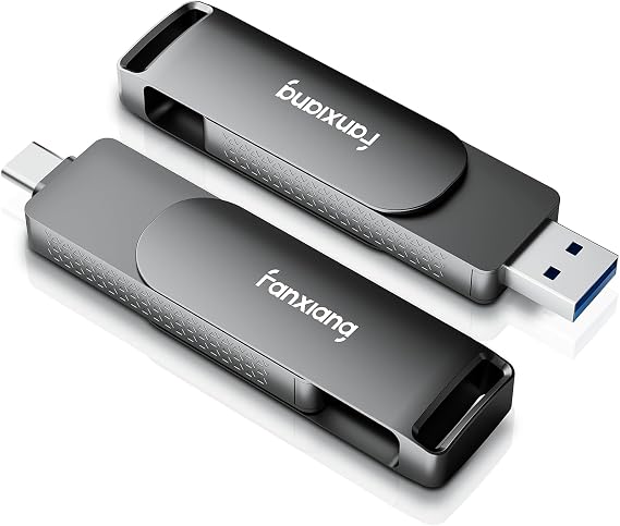 fanxiang External SSD USB Stick 512GB Up to 2050MB/s Fast External SSD USB C Drive 2-in-1 Dual Flash Drive Type C+ USB A 3.2 Gen2 Solid State Drive for iPhone 15/Android/Tablet/PC/Mac - FF951