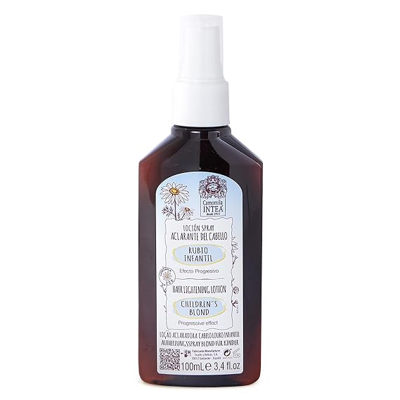 Camomila Intea Hair Lightener For Kids Premium Sun Lightening Spray for Hair Chamomile Hair Lightener Spray for Naturally Lighten Hair No Bleach/Ammonia Child-Friendly Formula - 3.4 Oz