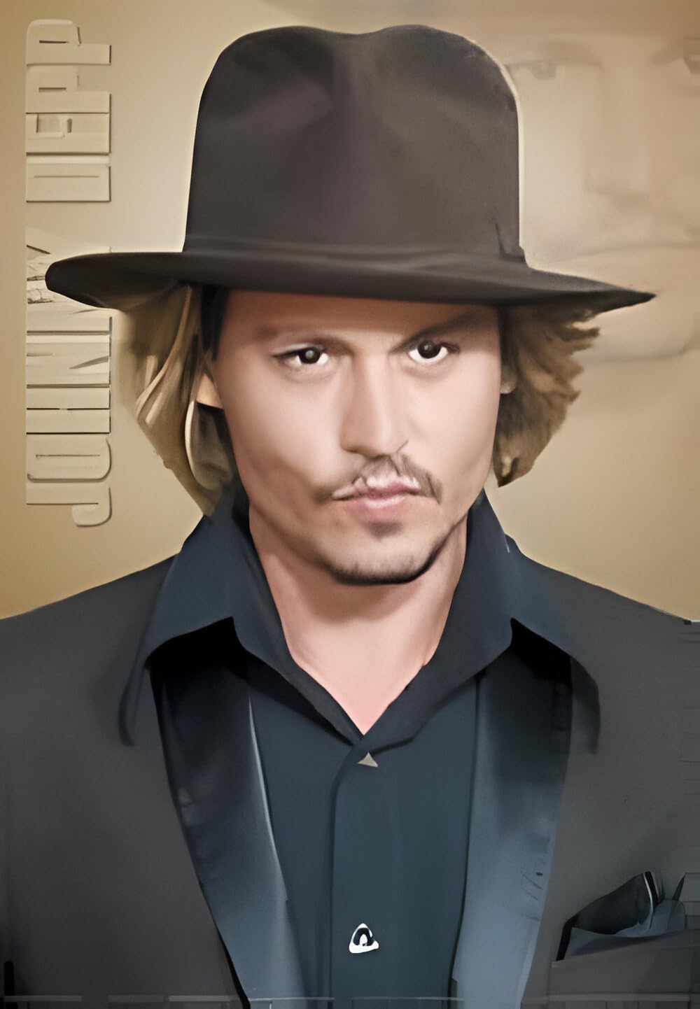 Buyartforless Johnny Depp Portrait Suit and Hat 24x36 Poster Art Print