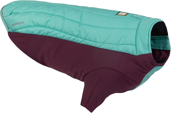 Ruffwear, Powder Hound Insulated Jacket, Aurora Teal, XX-Small | Softshell Coat with StormSleeve Stretch, Weather-Resistant Shell, Reflective Trim & Light Loop, Cold-Weather Adventures