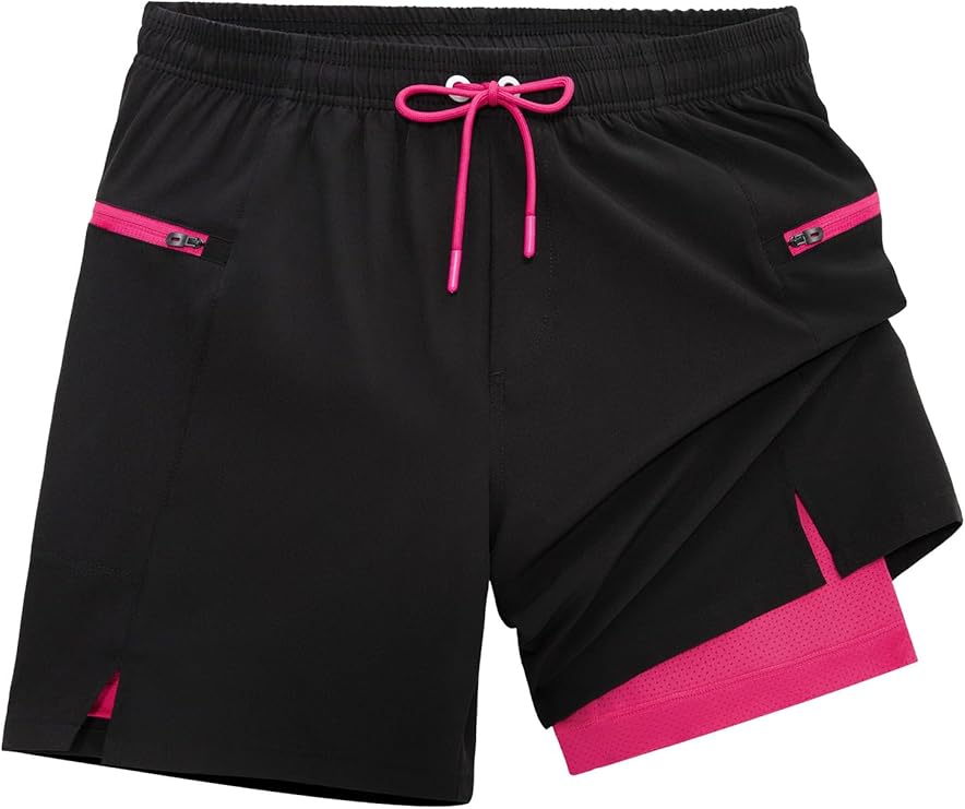 Men's Athletic Running Shorts with Liner Workout 7"/5"