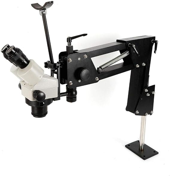 Micro Inlaid Mirror 3.7''-12'' Multi-Directional Microscope with Spring Bracket 7X-45X Micro-Setting Microscope Jewelry Gem Diamond Setting Machine Jewelry Processing Tools