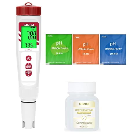Water pH Tester, 4 in 1 pH H2 ORP ppm Meter for Water