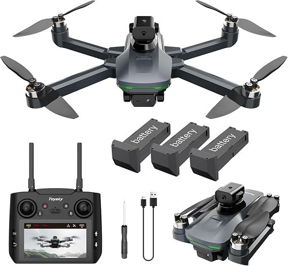 GPS Drones with Camera for Adults 4K,Remote Controller with Screen,Brushless Motor FPV,Under 249g,46Mins Flight,Foldable Drone for Adults Beginners.