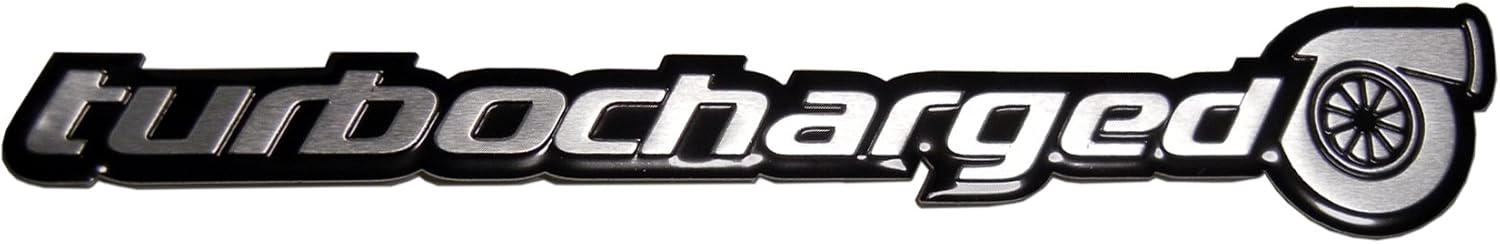 Turbo TURBOCHARGED Aluminum Emblem Badge Compatible with Honda Civic Si Acura NSX TSX RDX RSX Type-S Subaru Impreza WRX Mazda Mazdaspeed 3 6 Nissan Sentra SER 300ZX 350Z Datsun 280ZX 280Z