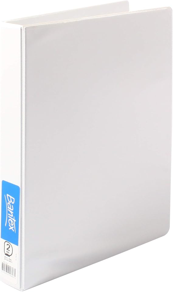 Bantex A4 2D 25mm White PP Standard Ring Binder
