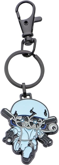 Hasbro Officially Licensed Jewelry Unisex Adult Transformers The Last Knight Black IP & Base Metal Squeaks Key Chain, Black/Light Blue, One Size. (TF5SQKSKC01) | Black IP and base metal keychain, officially licensed, unisex adult collectible for keys, bags, and Transformers fans