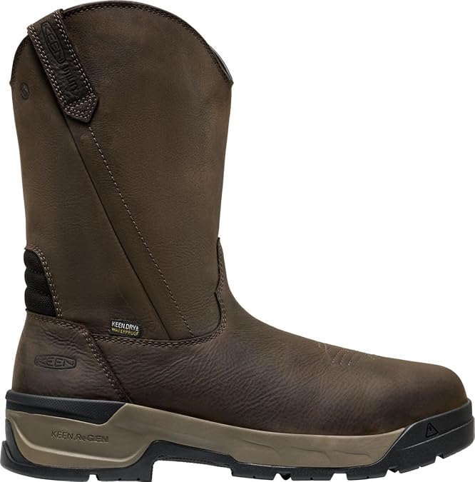 KEEN Utility mens Flatland Composite Toe Waterproof Leather Durable Construction Pull on