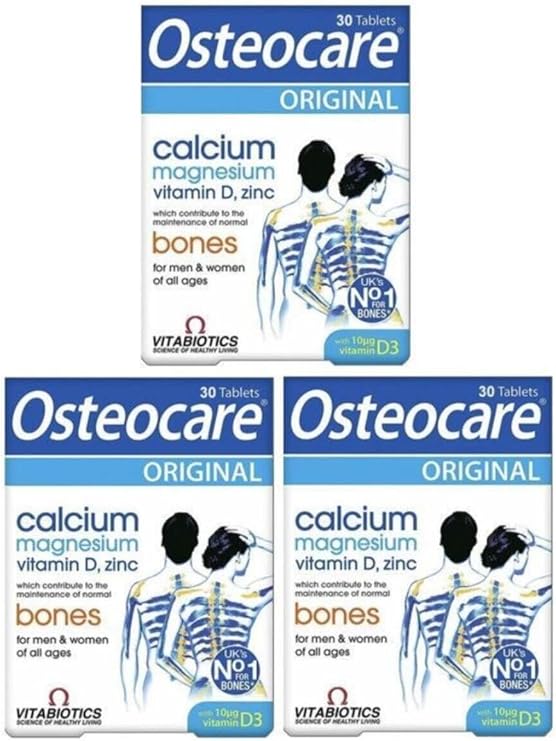 Osteocare Original, Kalsiyum Magnezyum Vitamin D Çinko, 30 Tablet x 3 Adet
