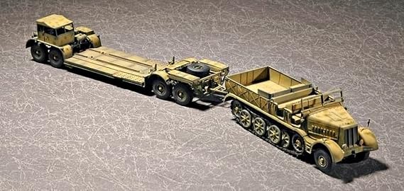 Trumpeter 1/72 German SdKfz 9 (18-Ton) Halftrack with SdAh116 Trailer