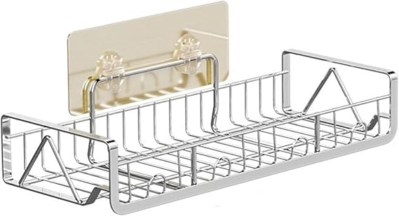 Shower Caddy Shower Caddy Bathroom Shelf with Hooks, Adhesive Hanging Shower Shelf,Wall Mounted No Drilling Shower Shelves for Kitchen Bathroom Bathroom Shelves Wall Mounted