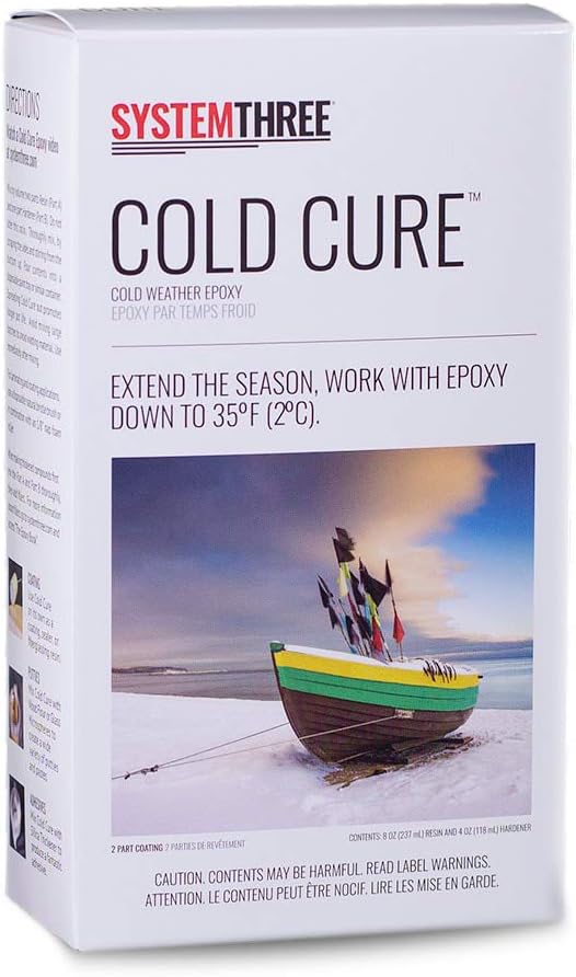 System Three Cold Cure Epoxy Resin Kit, 12 oz Bottle, Amber