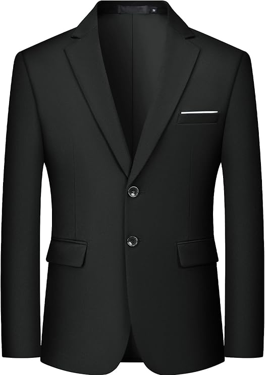 Men's Blazer Slim Fit 2 Buttons Smart Casual Business Suit Jacket