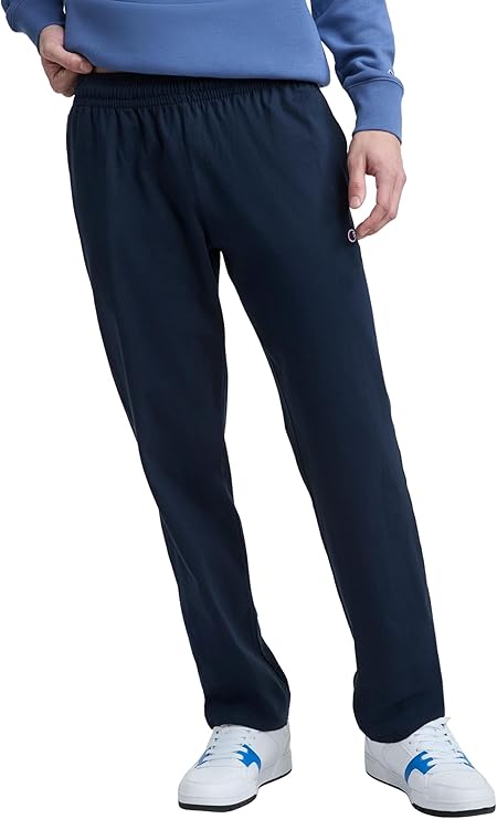 Champion Men's Open-Bottom Lounge Pants, Standard Fit, Lightweight, 100% Cotton, Available in Regular and Big & Tall