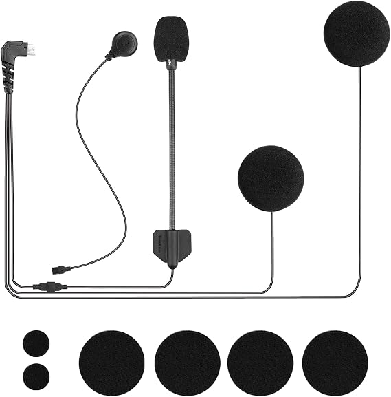 FreedConn 5-Pin Boom & Soft Microphone Headphone Speaker Hard & Soft Cable Headset for TCOMSC/TCOMVB/TMAX/T-MAX/KY Pro/R1 Plus